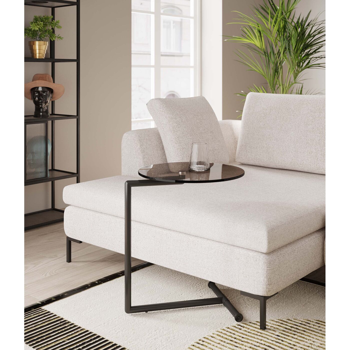 Side Table Easy Living Black Ø46cm KARE Canada