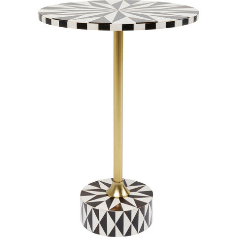 Side Table Domero Star Brown White Ø40cm