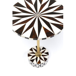 Side Table Domero Star Brown White Ø40cm