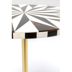 Side Table Domero Star Brown White Ø40cm