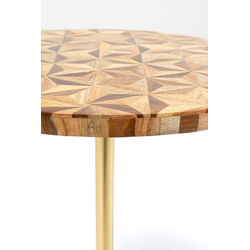 Side Table Domero Geo Brown Ø40cm