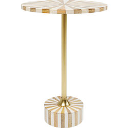 Side Table Domero Cirque Gold White Ø40cm