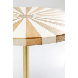 Table d'appoint Domero Cirque laiton blanc Ø40cm