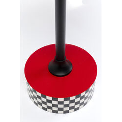 Side Table Domero Checkers Red Ø40cm