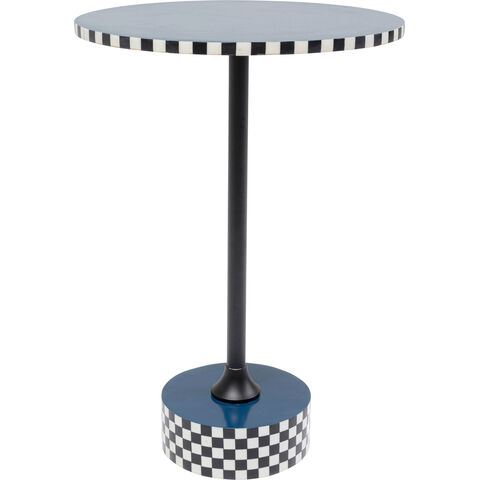 Mesa auxiliar Domero Race azul Ø40cm