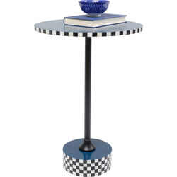 Table d'appoint Domero Race bleu Ø40cm