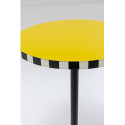 Side Table Domero Checkers Yellow Ø25cm