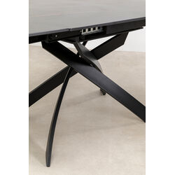 Mesa ext. Twist negro 120(30+30)x90cm