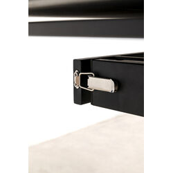 Mesa ext. Twist negro 120(30+30)x90cm