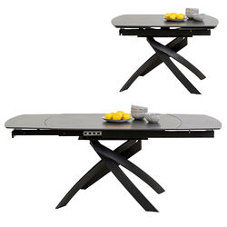 Extension Table Twist Black 120(30+30)x90cm