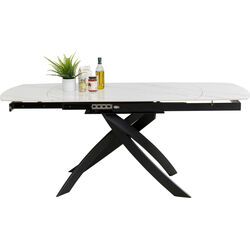 Table à rallonges Twist onyx 120(30+30)x90cm