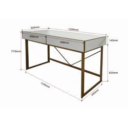 Schreibtisch Soran Gold 120x50cm