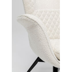 Fauteuil Tudor Bouclé crème