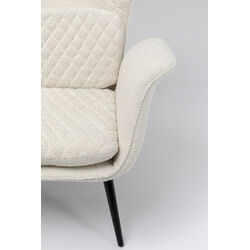 Fauteuil Tudor Bouclé crème