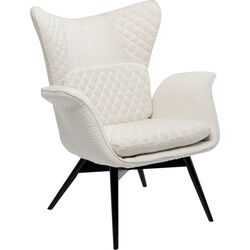 Fauteuil Tudor Bouclé crème