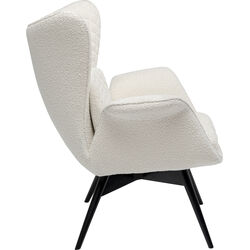 Fauteuil Tudor Bouclé crème