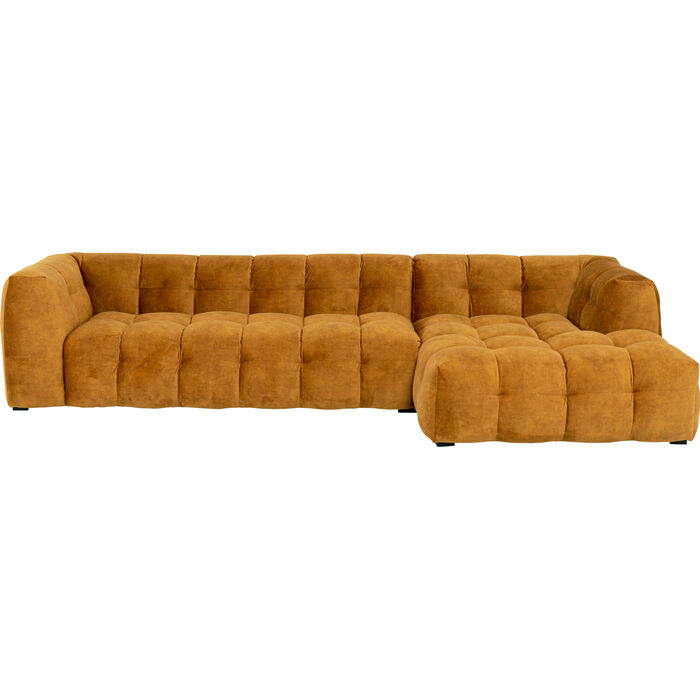 Canapé d'angle Salamanca brun doré droite  320cm