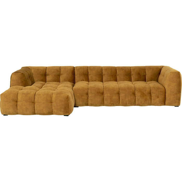 Canapé d'angle Salamanca gauche brun doré 320cm