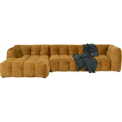 Corner Sofa Salamanca Gold Brown Left 320cm