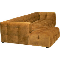 Canapé d'angle Salamanca gauche brun doré 320cm