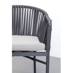 Chaise a. acc. Santanyi gris foncé