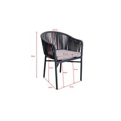 Armlehnstuhl Santanyi Dunkelgrau