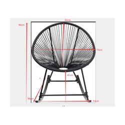Sedia a dondolo Acapulco Mono nero Outdoor