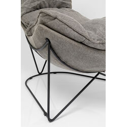 Sessel mit Hocker Snuggle Grau (2/tlg)