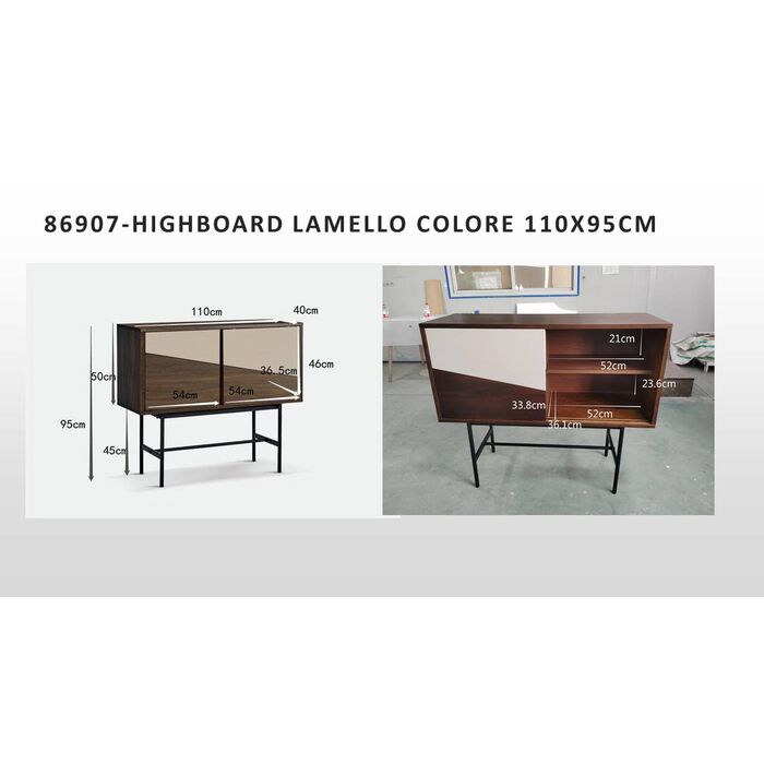 Highboard Lamello Colore 110x95cm