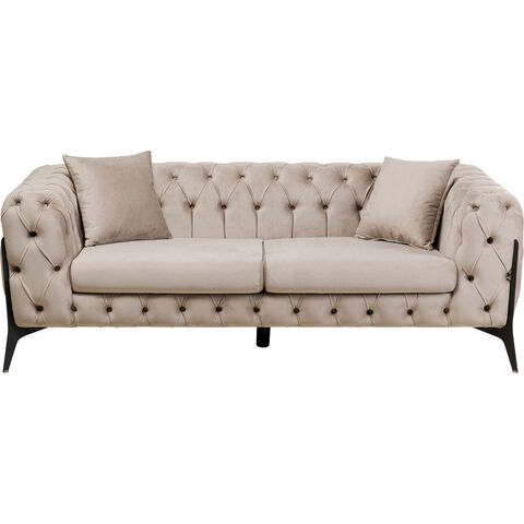Sofa Bellissima 2-Seater Velvet Taupe 200cm