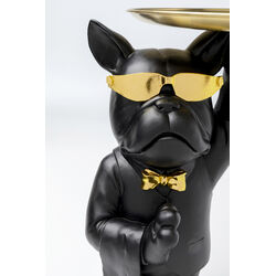 Side Table Cool Bulldog Tray Black 34x55cm