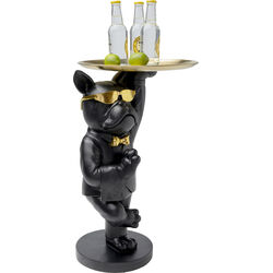 Side Table Cool Bulldog Tray Black 34x55cm