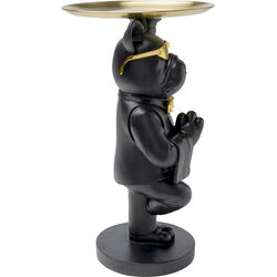 Side Table Cool Bulldog Tray Black 34x55cm