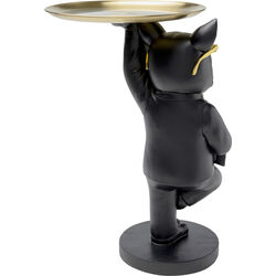 Side Table Cool Bulldog Tray Black 34x55cm