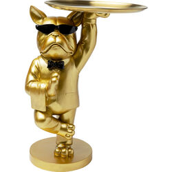 Side Table Cool Bulldog Tray Gold 34x55cm