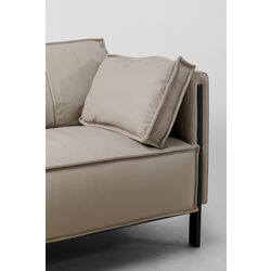 Sofa 3-pl Victor piel gris 233cm