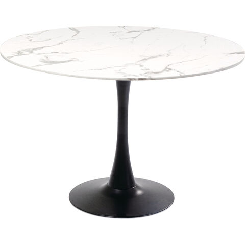 Table Schickeria Marble White Black Ø110cm
