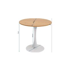 Mesa Schickeria mármol blanco negro Ø80cm