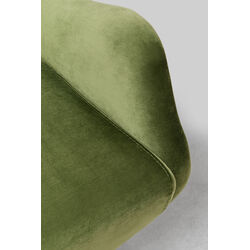 Sillón giratorio Bellini Velvet verde