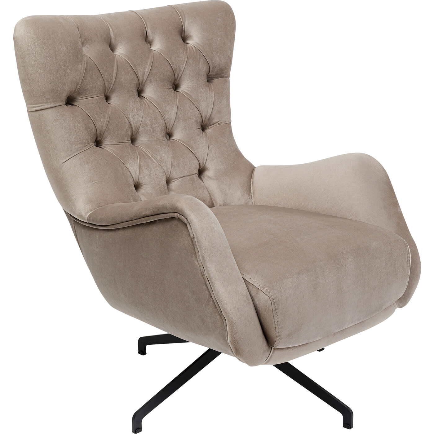 [86967] Sillón Girat Bellini Velvet Beige (Almacenable)