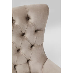 Fauteuil pivotant Bellissima velours taupe