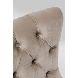 Fauteuil pivotant Bellissima velours taupe