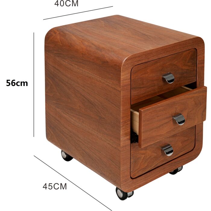 Rollcontainer Club Walnut