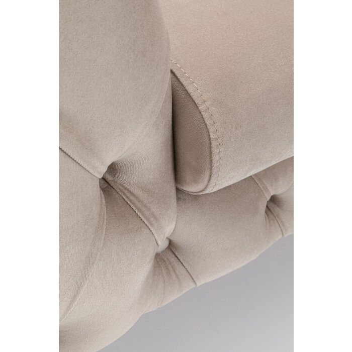 Fauteuil Bellissima velours taupe 120cm