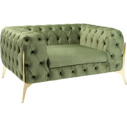 Sillón Bellissima Terciopelo verde 120cm