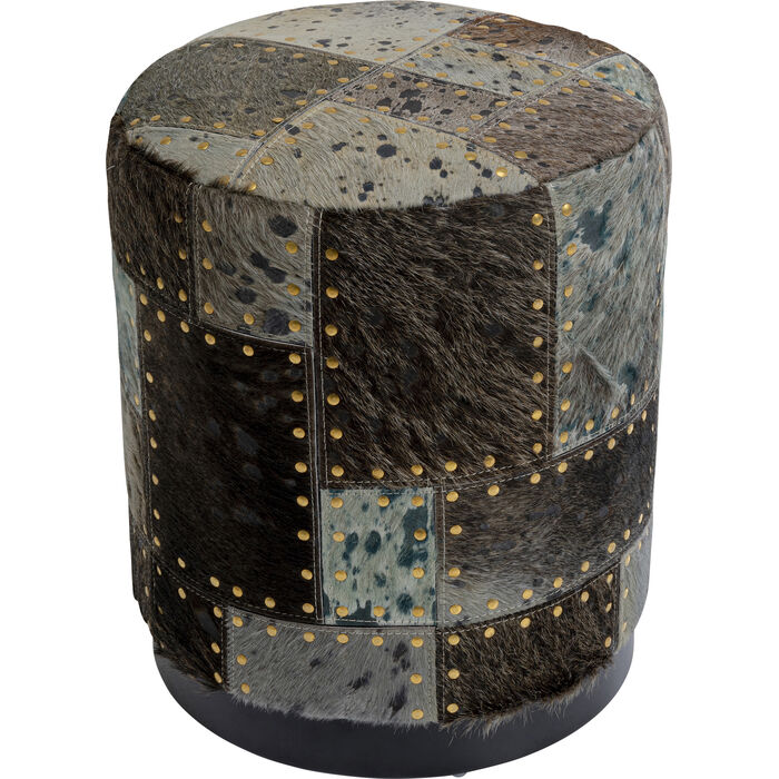 Tabouret Squares gris Ø35cm