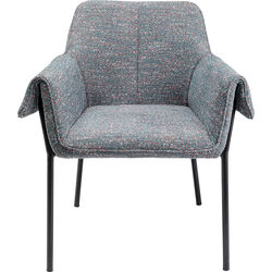 Chair with Armrest Bess Grey Flitter