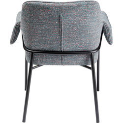 Chair with Armrest Bess Grey Flitter