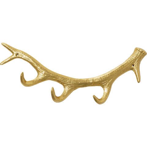 Perchero pared Antler Dorado 35cm
