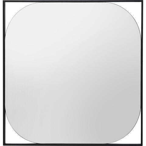 Miroir mural Bonita noir 81x81cm